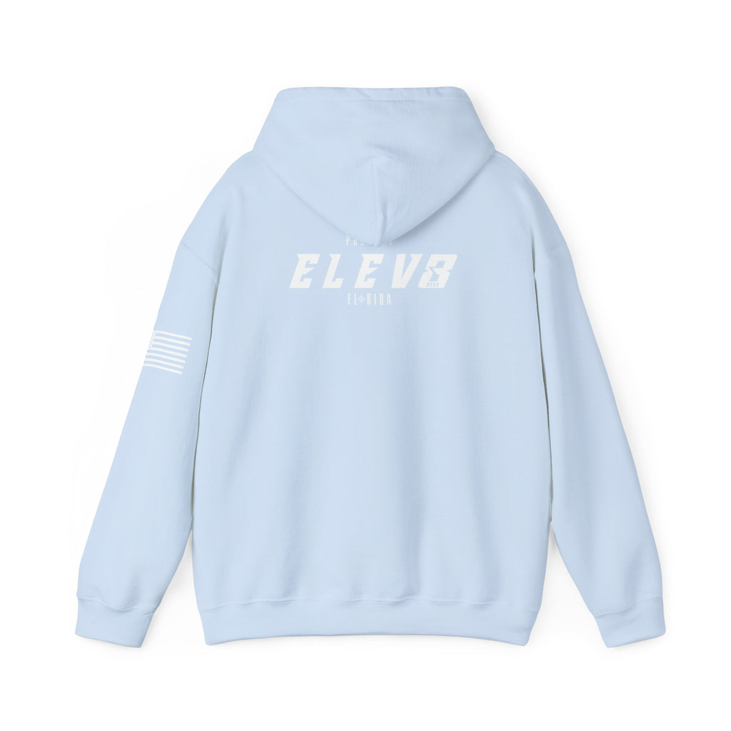 ELEV8 HOODIE WHITE LOGO