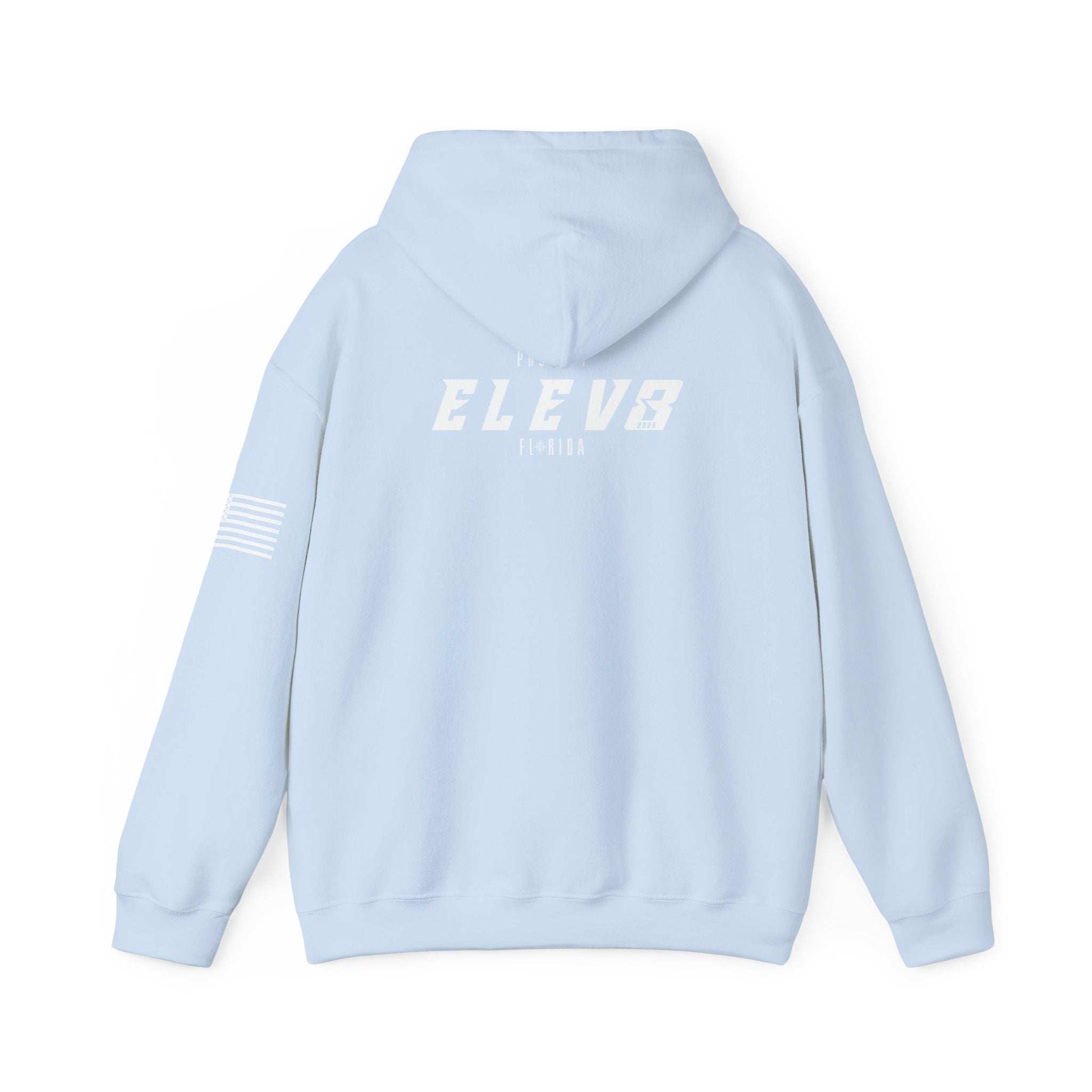 ELEV8 HOODIE WHITE LOGO