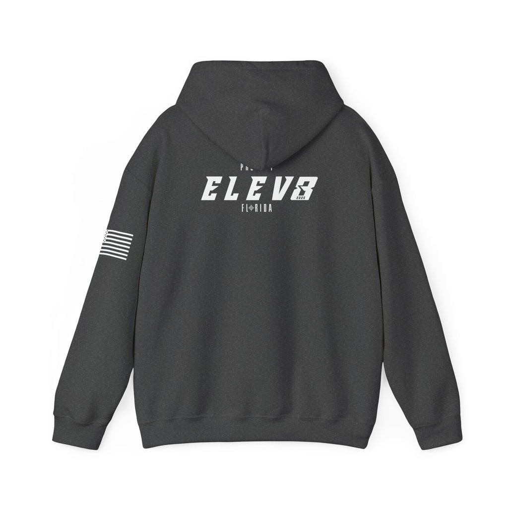 ELEV8 HOODIE WHITE LOGO