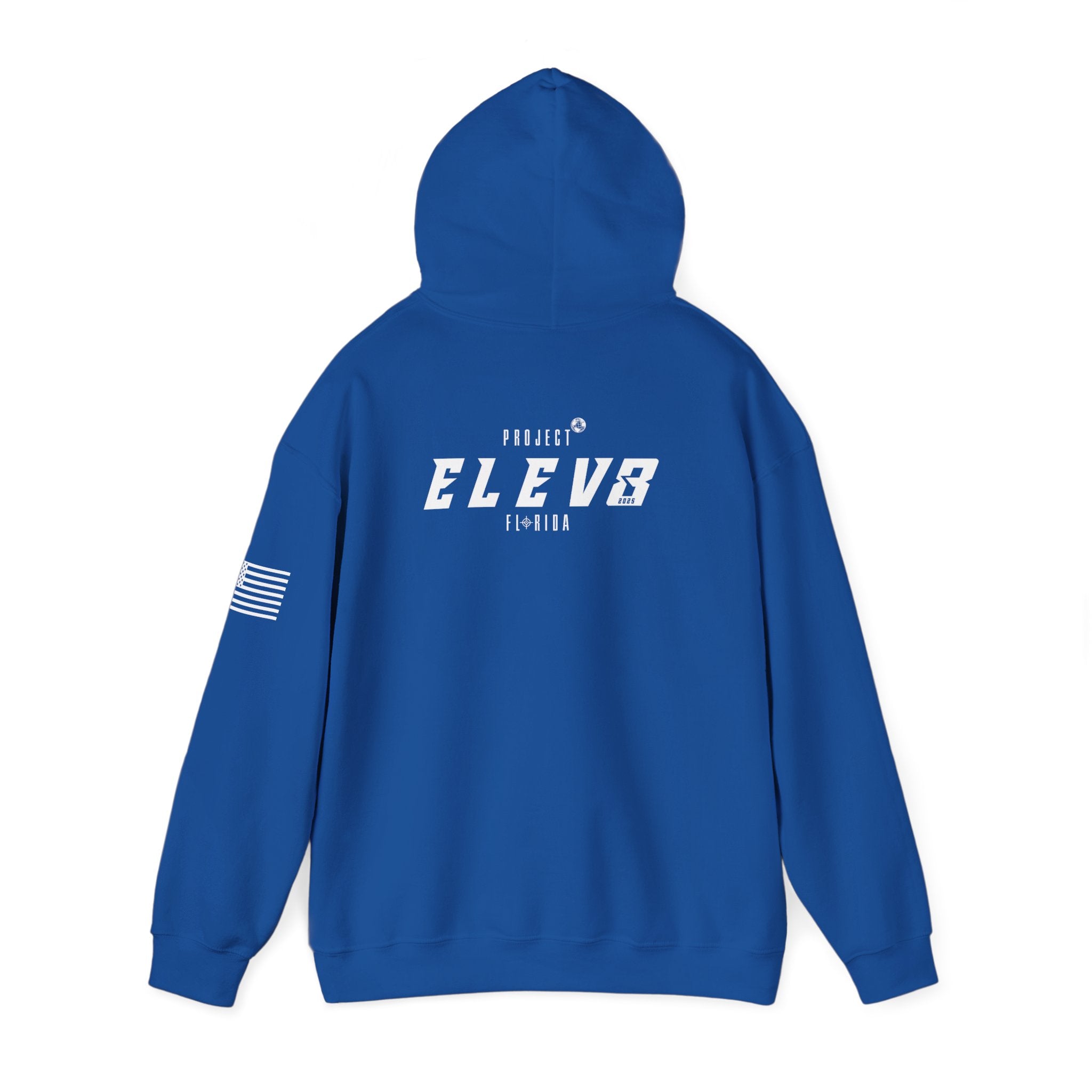 ELEV8 HOODIE WHITE LOGO