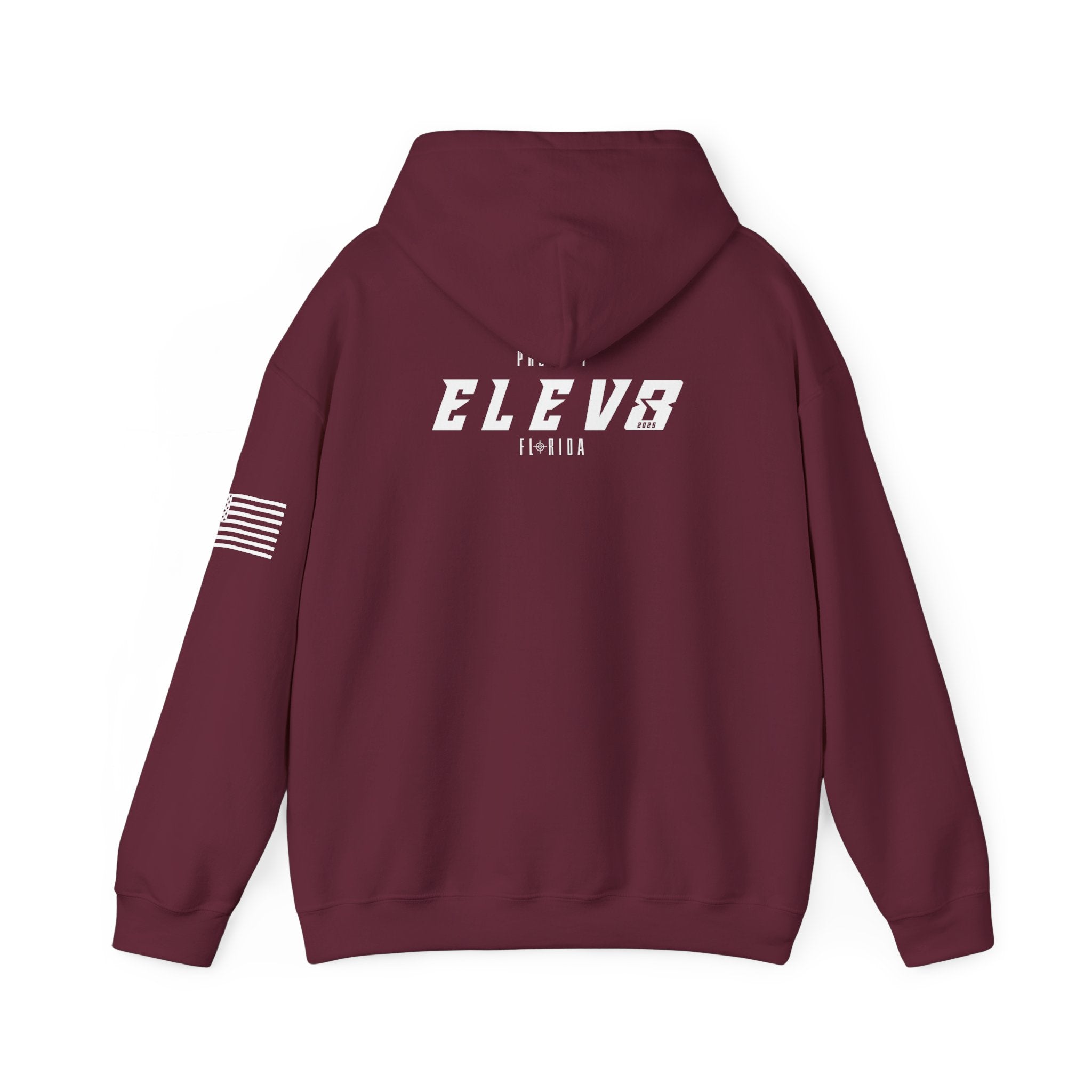 ELEV8 HOODIE WHITE LOGO