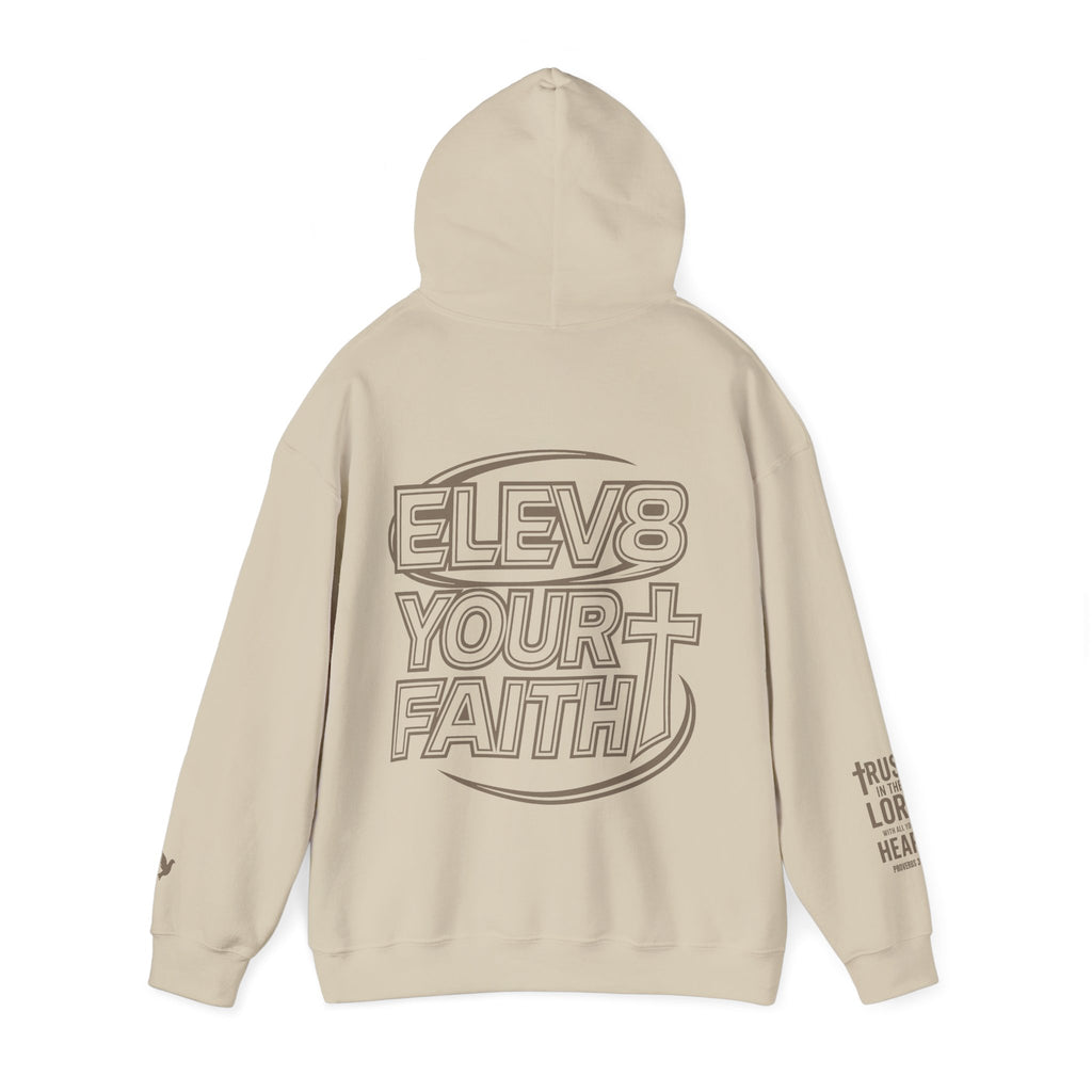 ELEVATE YOUR FAITH HOODIE BROWN (100% COTTON)