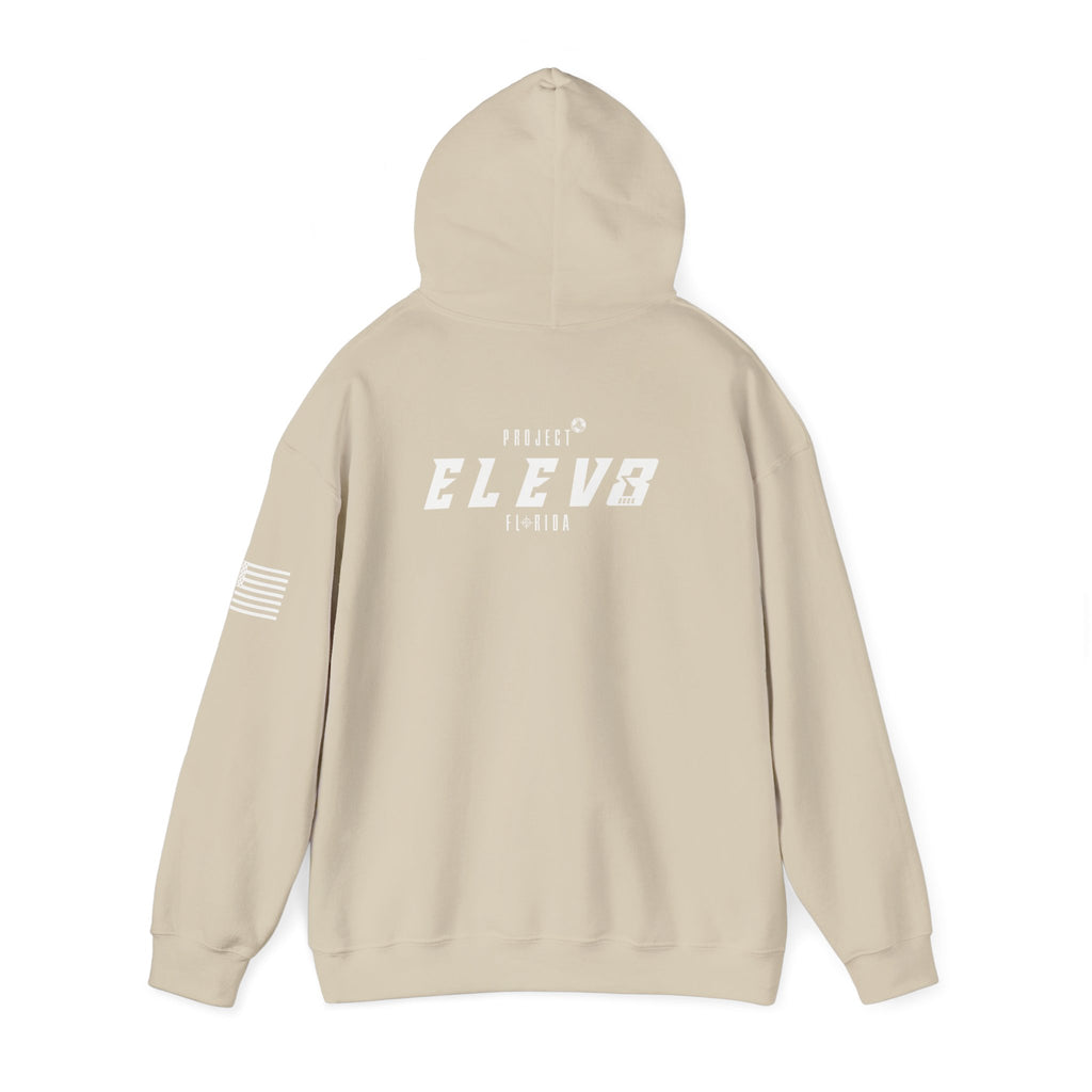 ELEV8 HOODIE WHITE LOGO
