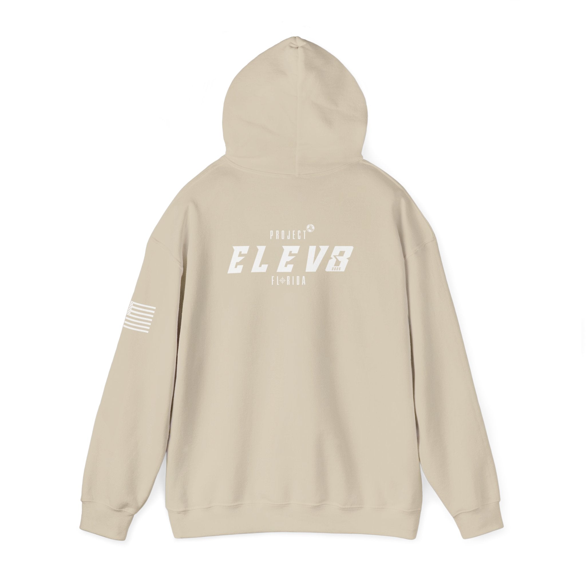 ELEV8 HOODIE WHITE LOGO