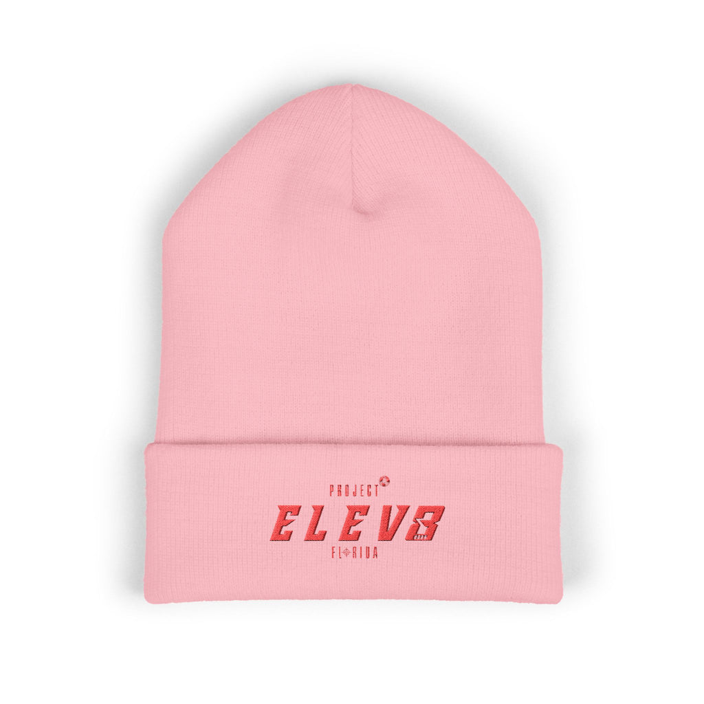 ELEV8 PEAK BEANIE RED STITCH