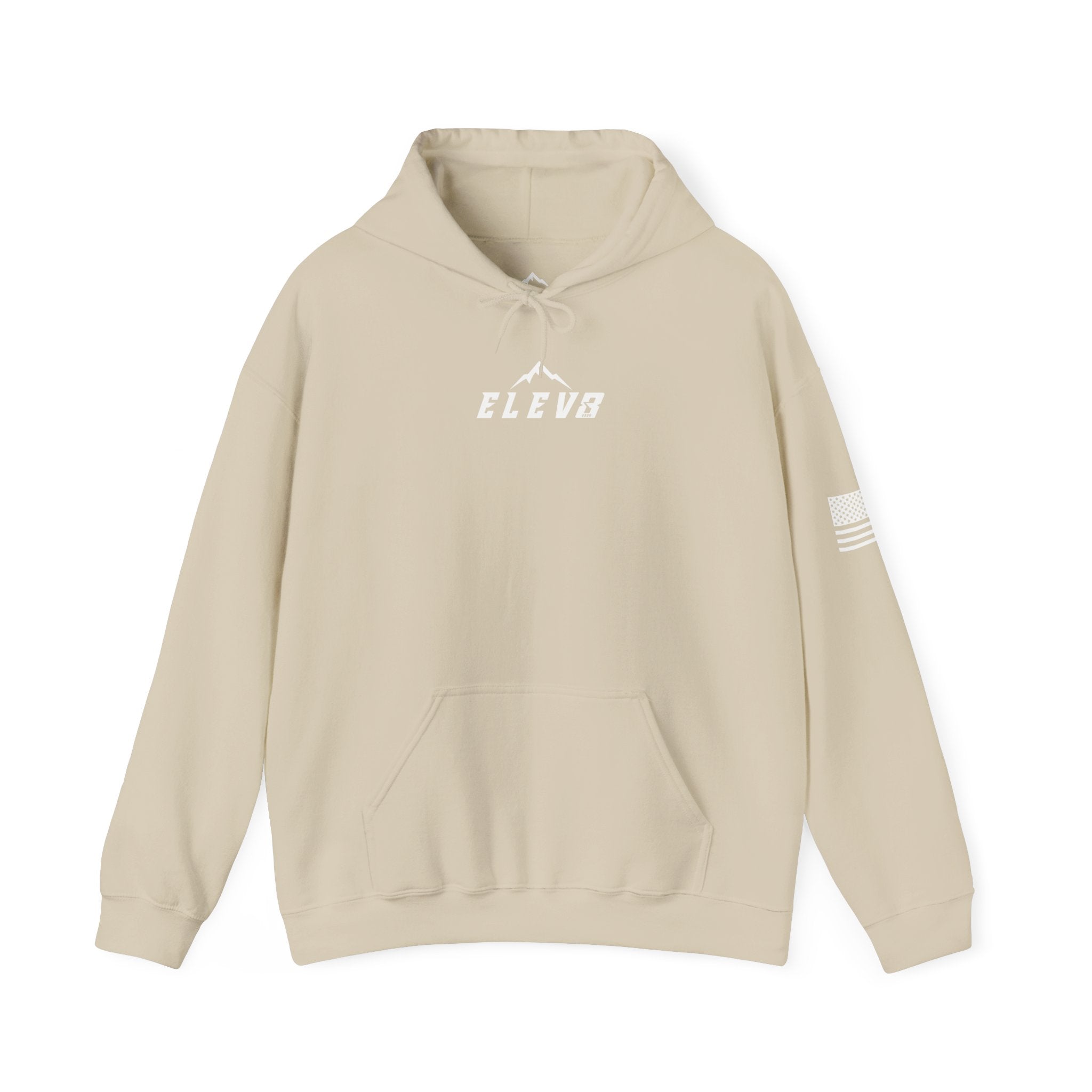 ELEV8 HOODIE WHITE LOGO