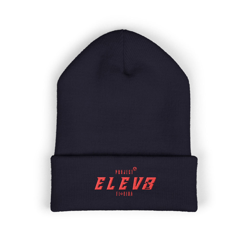 ELEV8 PEAK BEANIE RED STITCH
