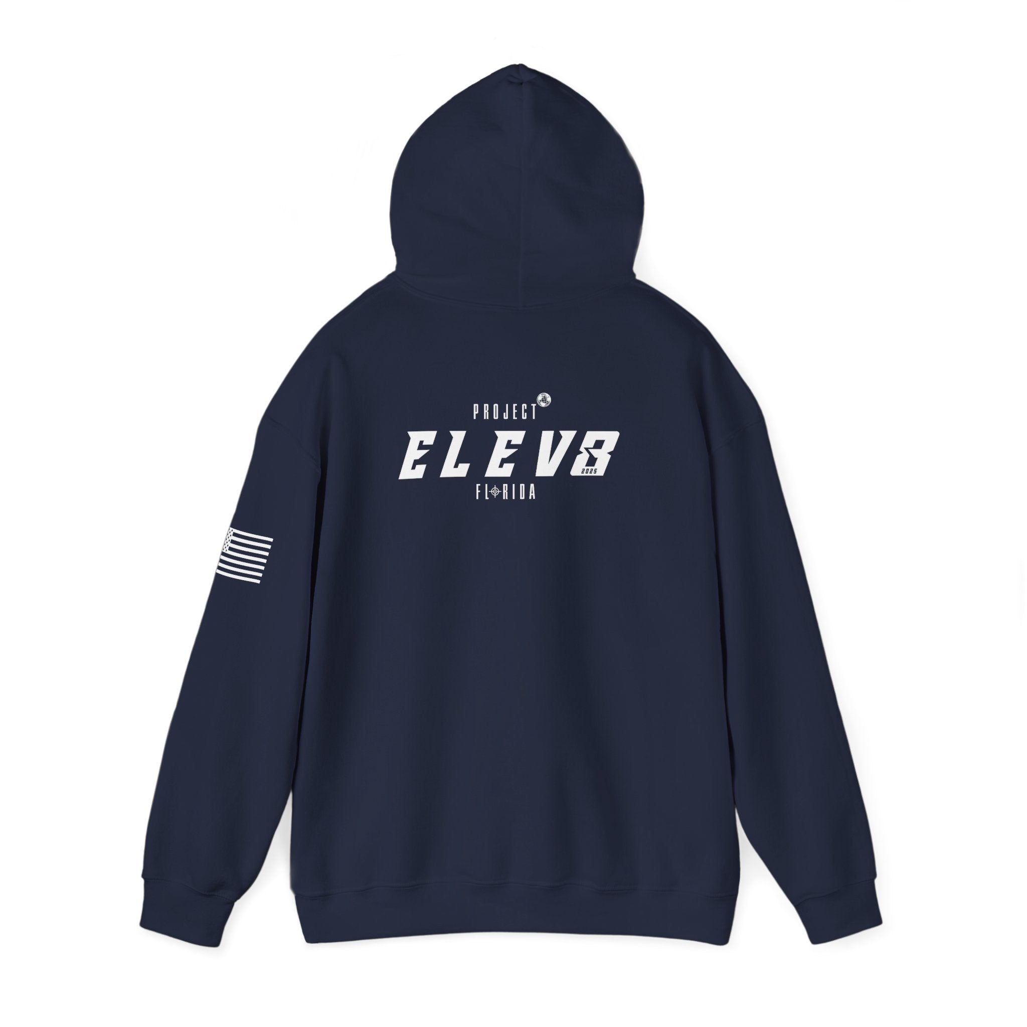 ELEV8 HOODIE WHITE LOGO