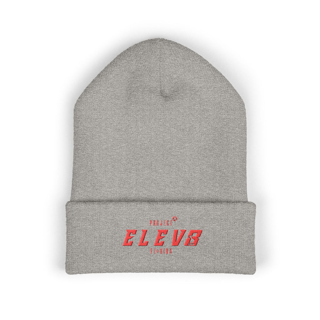 ELEV8 PEAK BEANIE RED STITCH