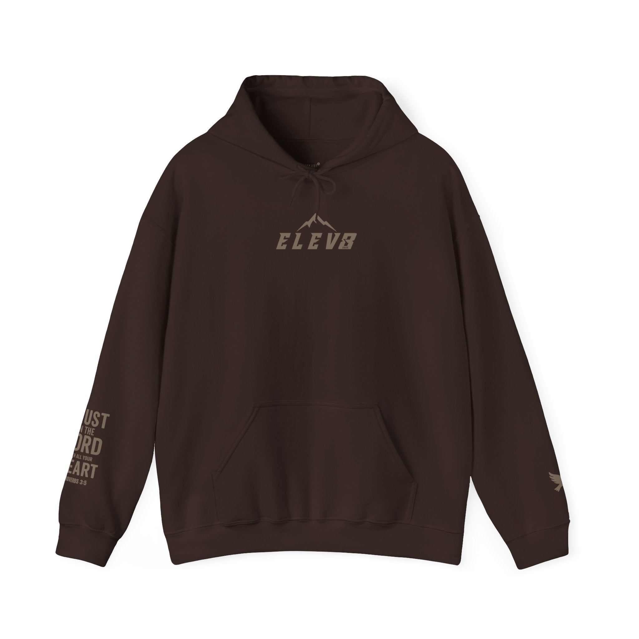ELEVATE YOUR FAITH HOODIE BROWN (100% COTTON)