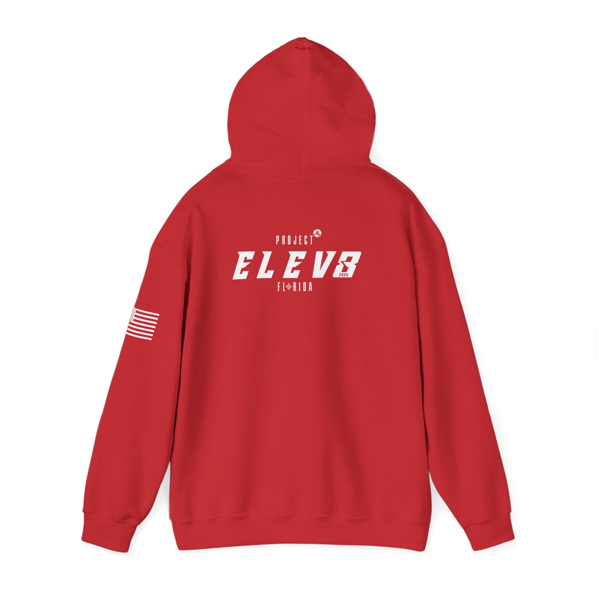 ELEV8 HOODIE WHITE LOGO
