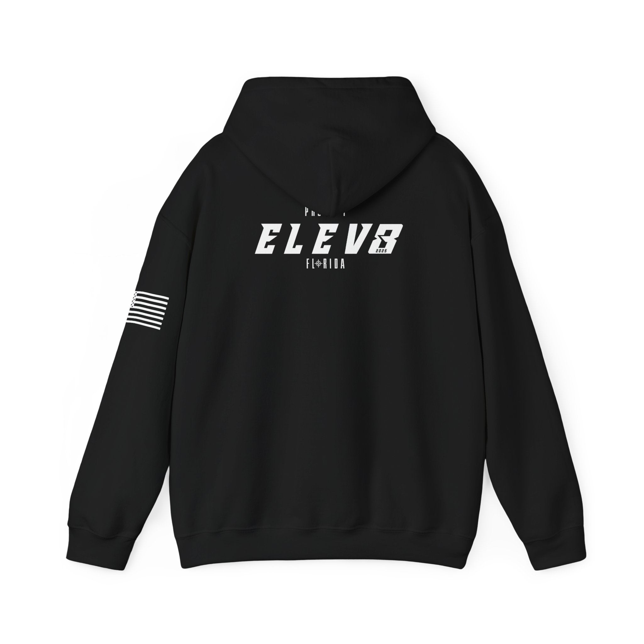 ELEV8 HOODIE WHITE LOGO