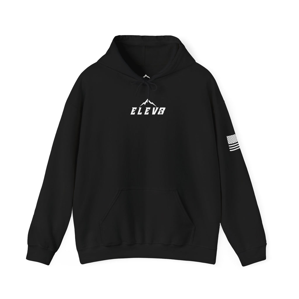 ELEV8 HOODIE WHITE LOGO