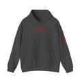 ELEV8 PEAK MOUNTAIN DESIGN HOODIE RED LOGO