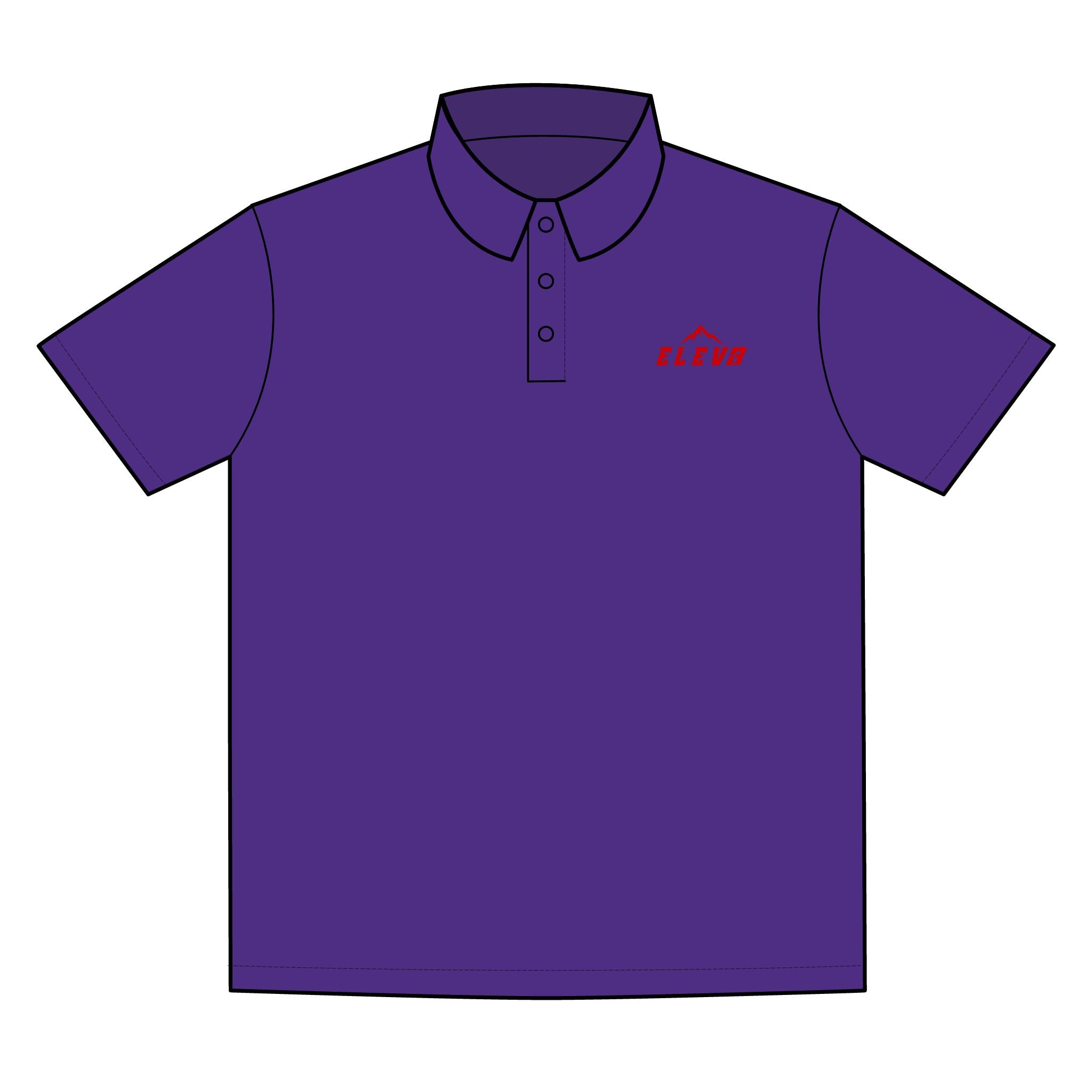 ELEV8 Peak Polo Shirt Red Logo