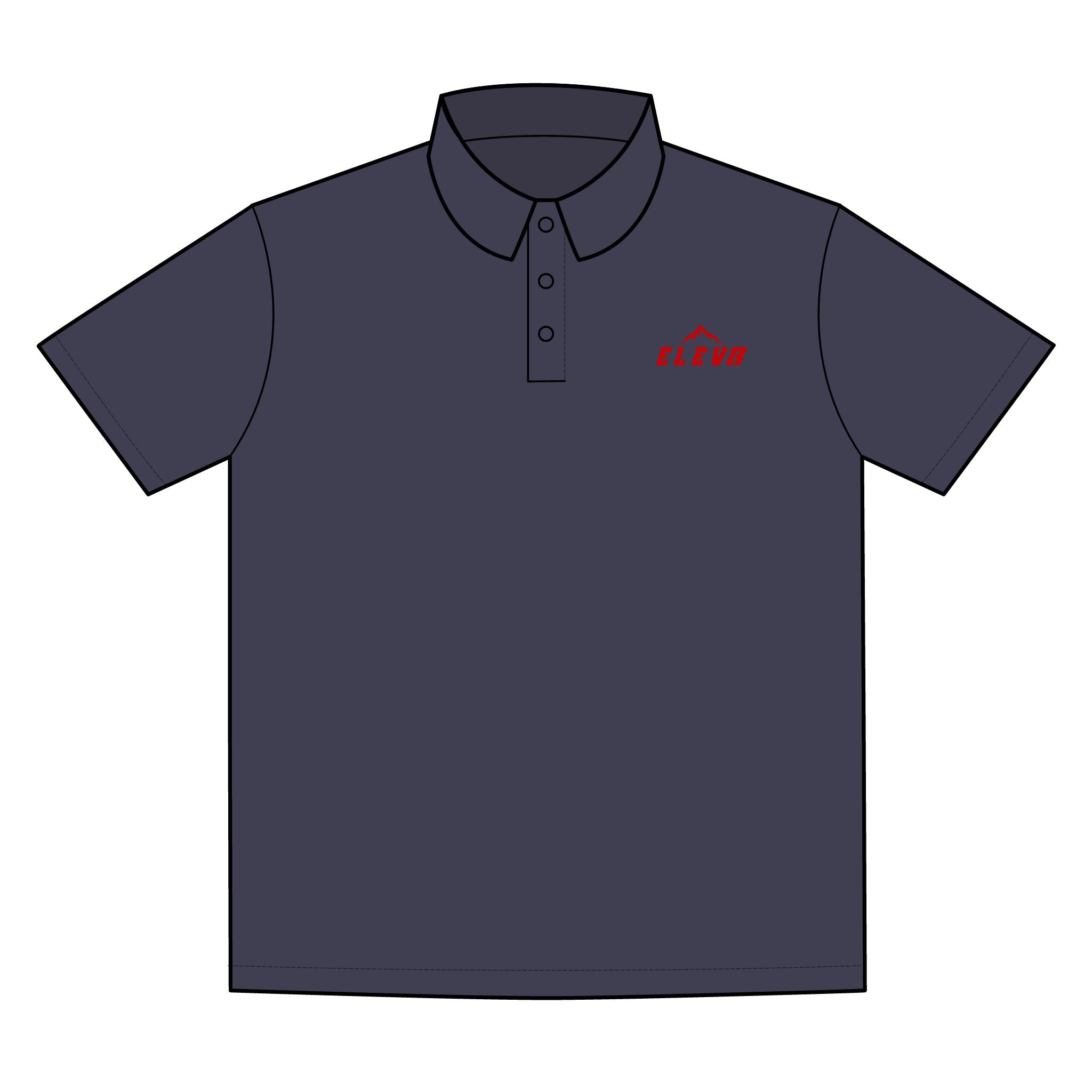 ELEV8 Peak Polo Shirt Red Logo
