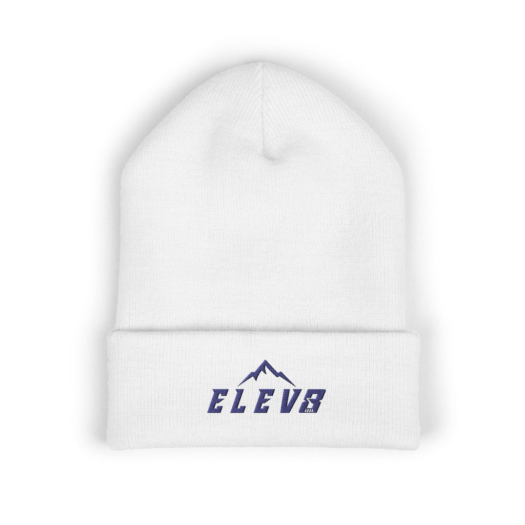 ELEV8 PEAK BEANIE NAVY STITCH