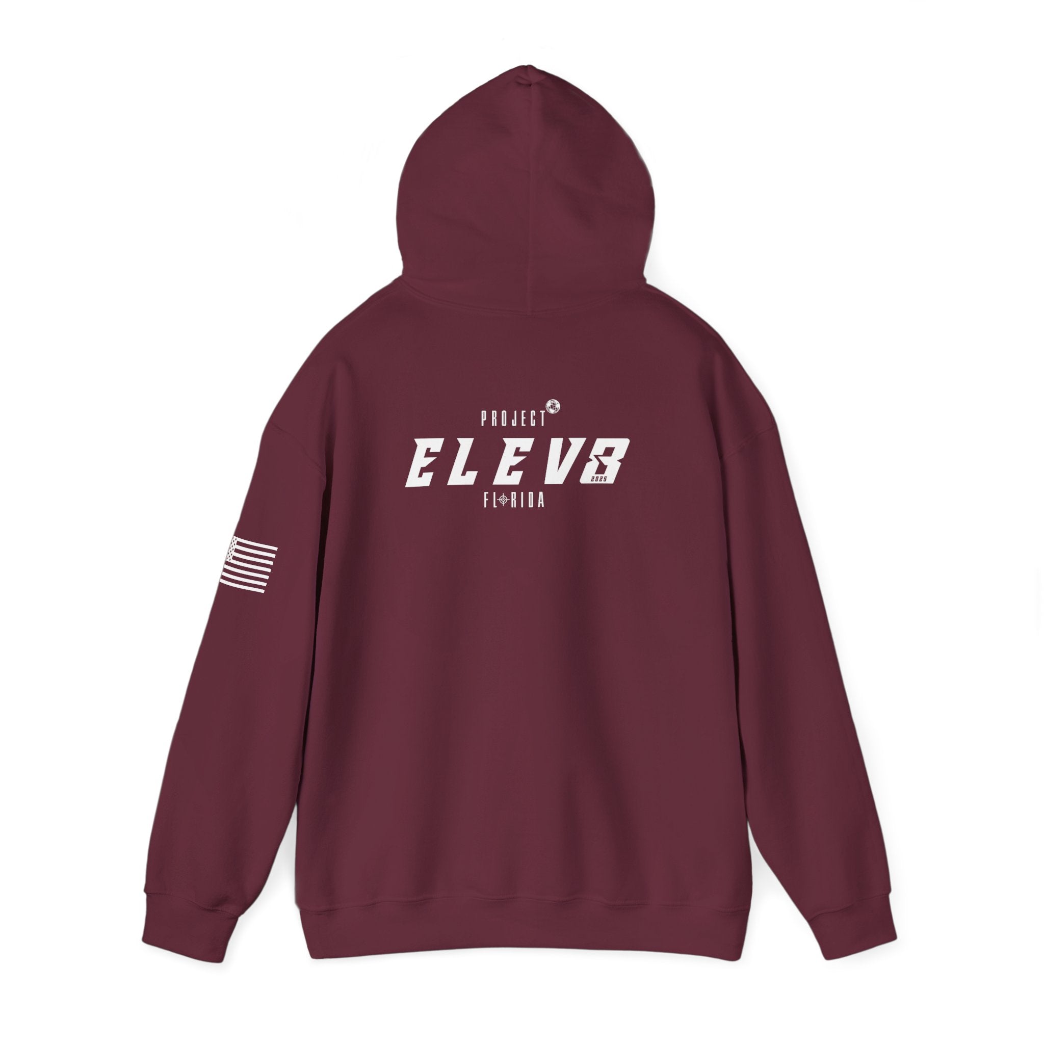 ELEV8 HOODIE WHITE LOGO