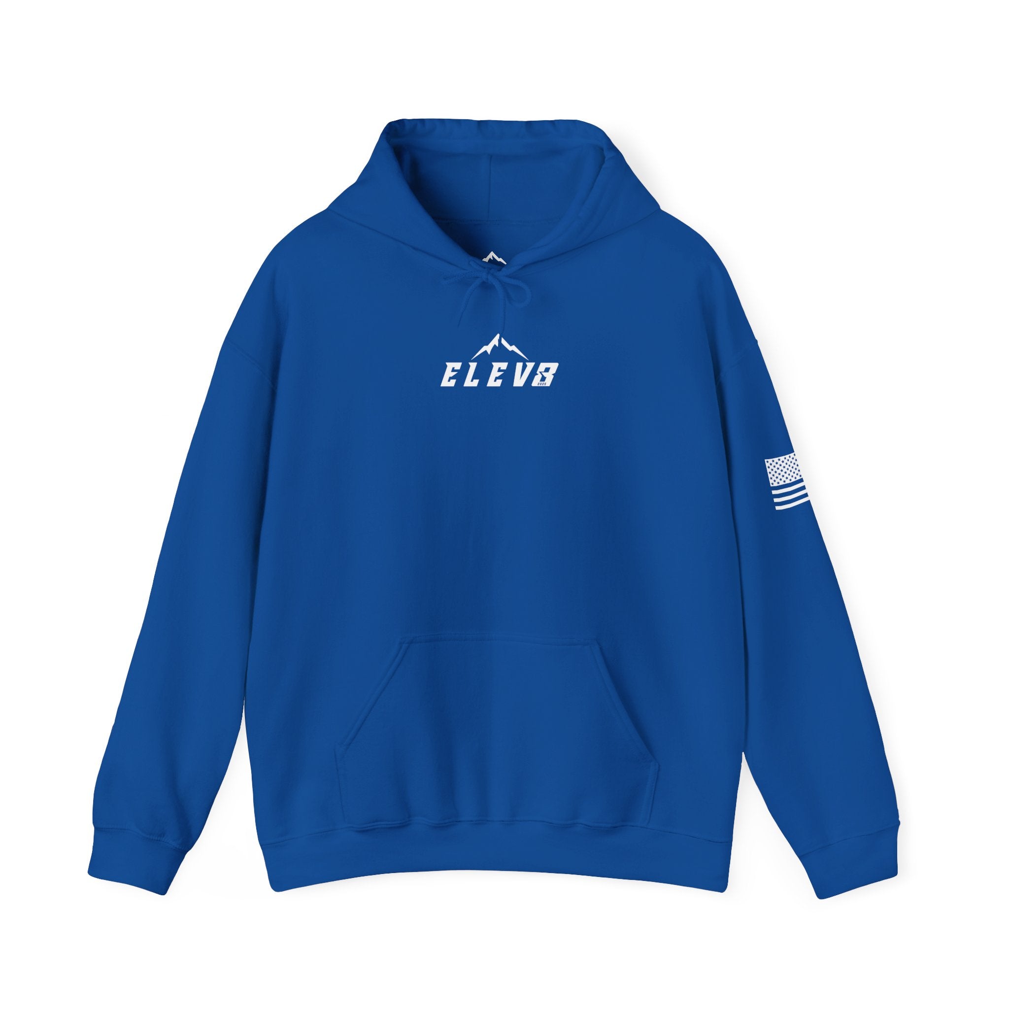 ELEV8 HOODIE WHITE LOGO
