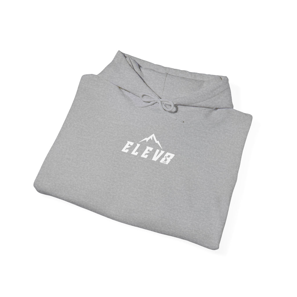 ELEV8 HOODIE WHITE LOGO