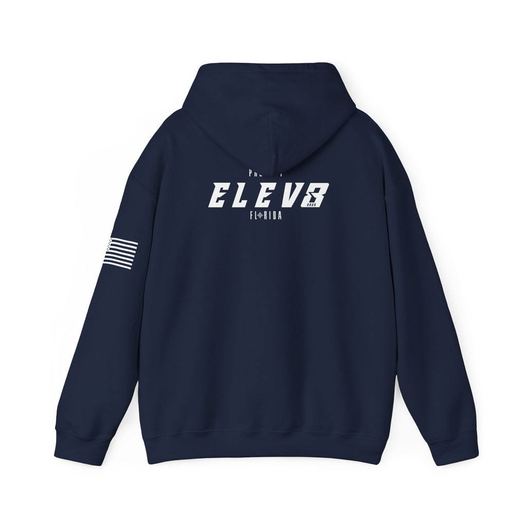 ELEV8 HOODIE WHITE LOGO
