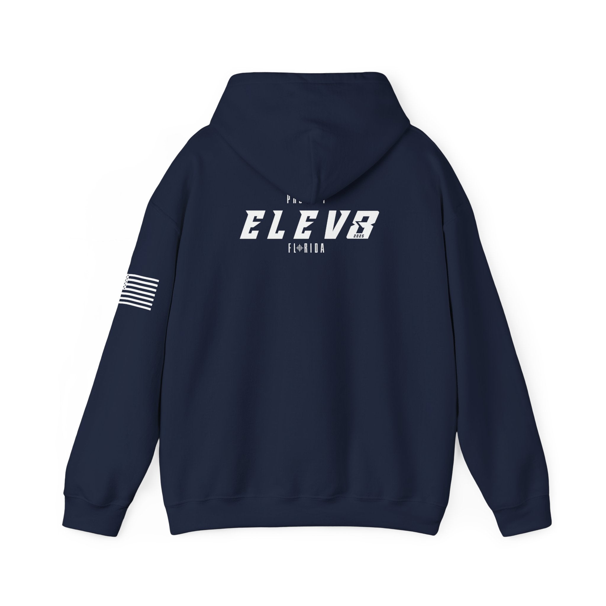 ELEV8 HOODIE WHITE LOGO