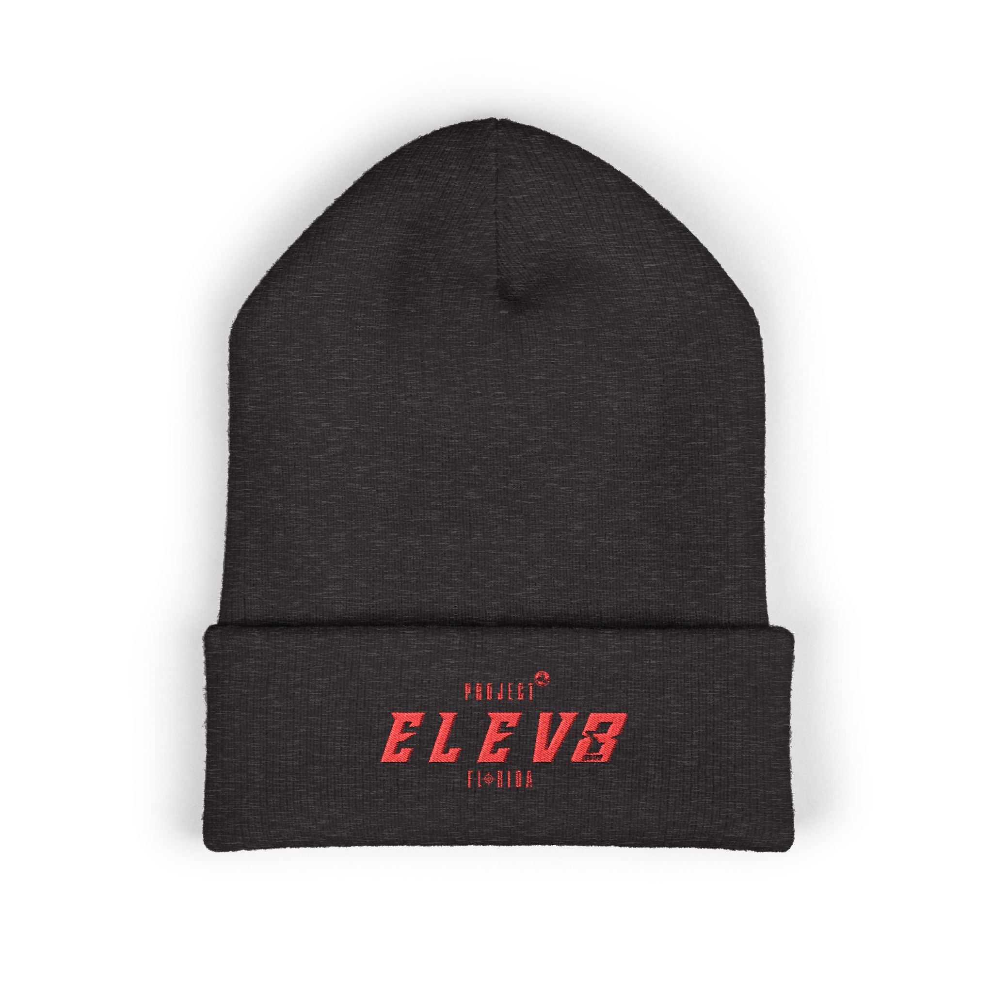 ELEV8 PEAK BEANIE RED STITCH