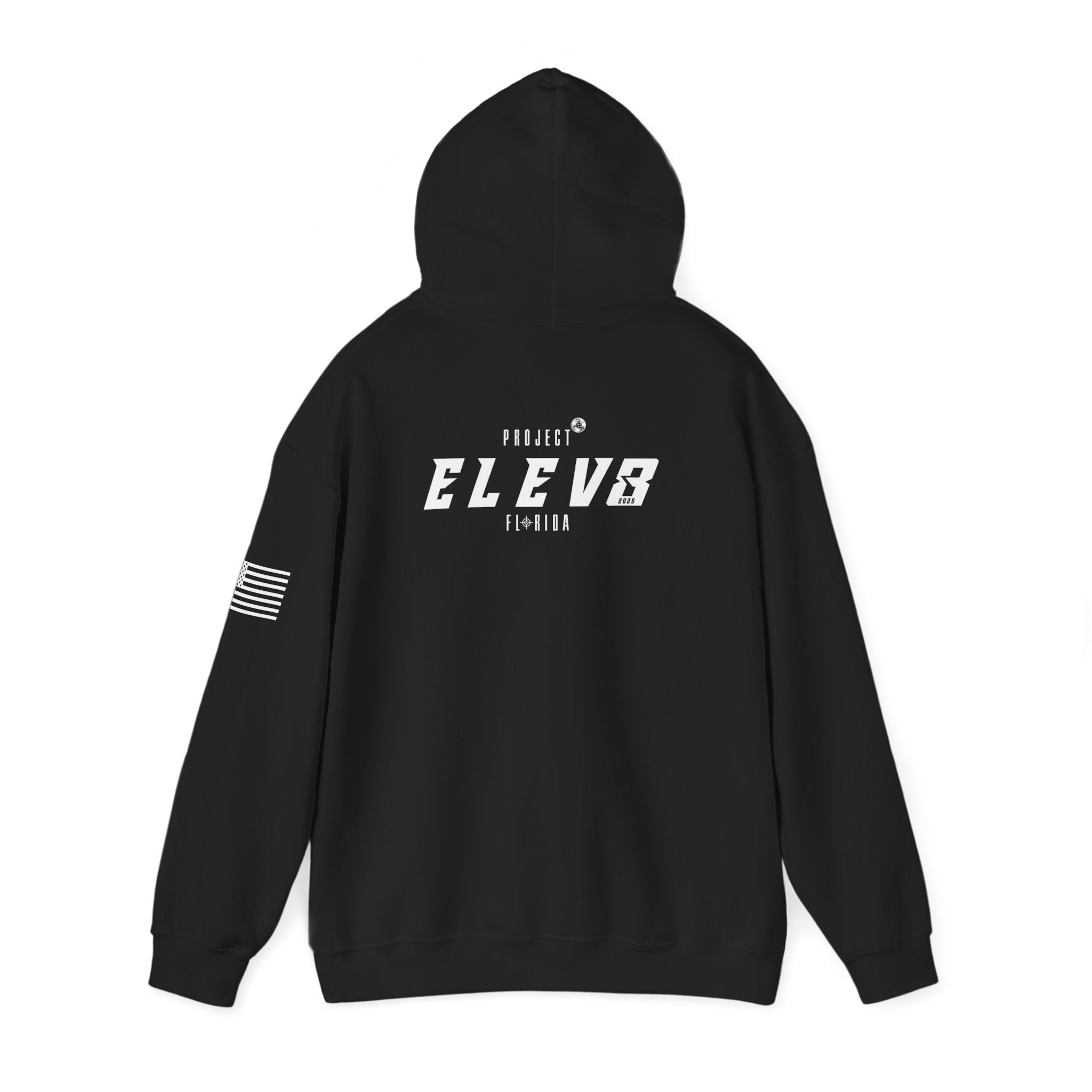 ELEV8 HOODIE WHITE LOGO