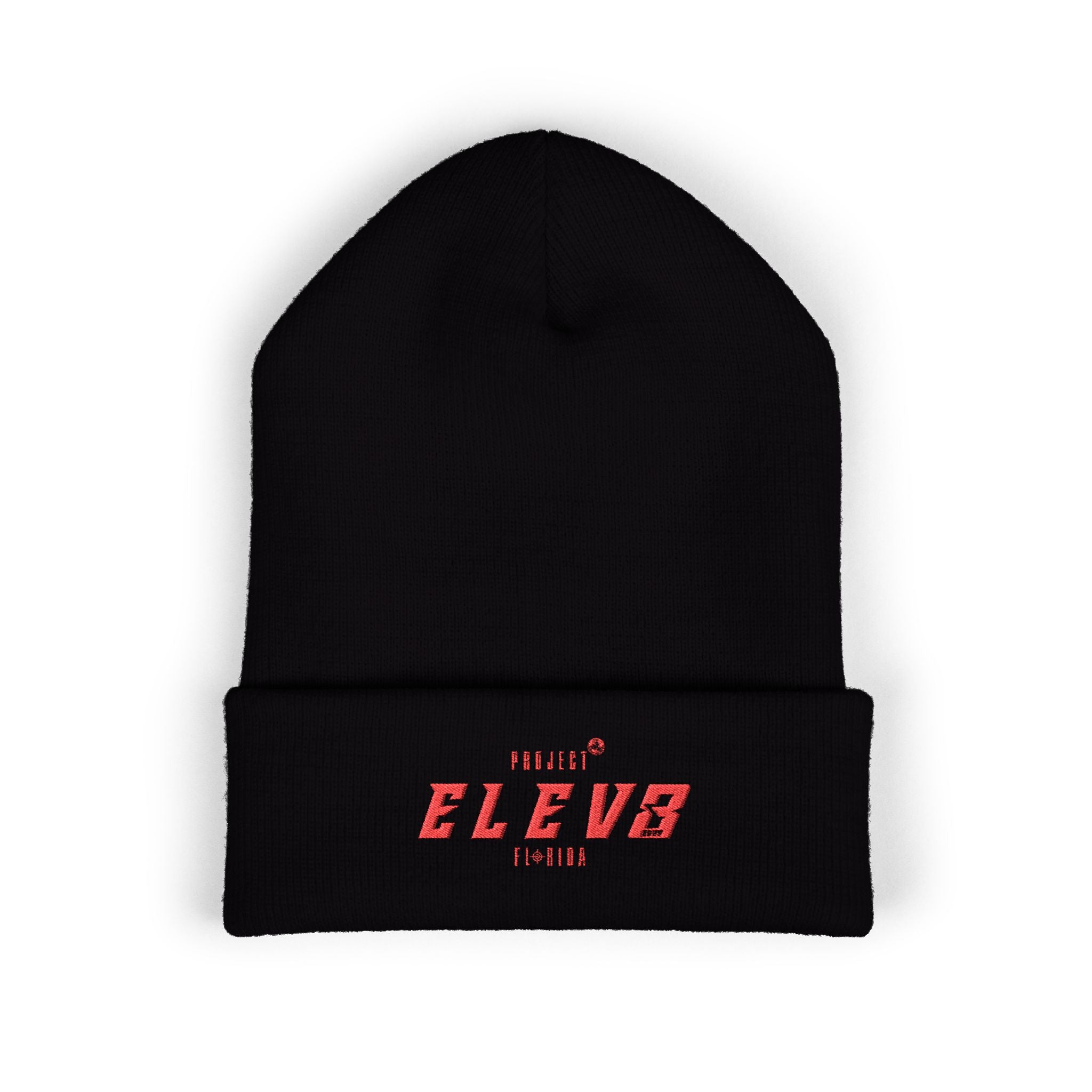 ELEV8 PEAK BEANIE RED STITCH