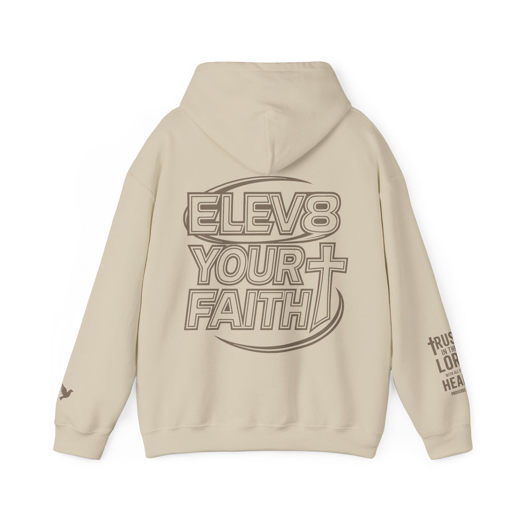ELEVATE YOUR FAITH HOODIE BROWN (100% COTTON)